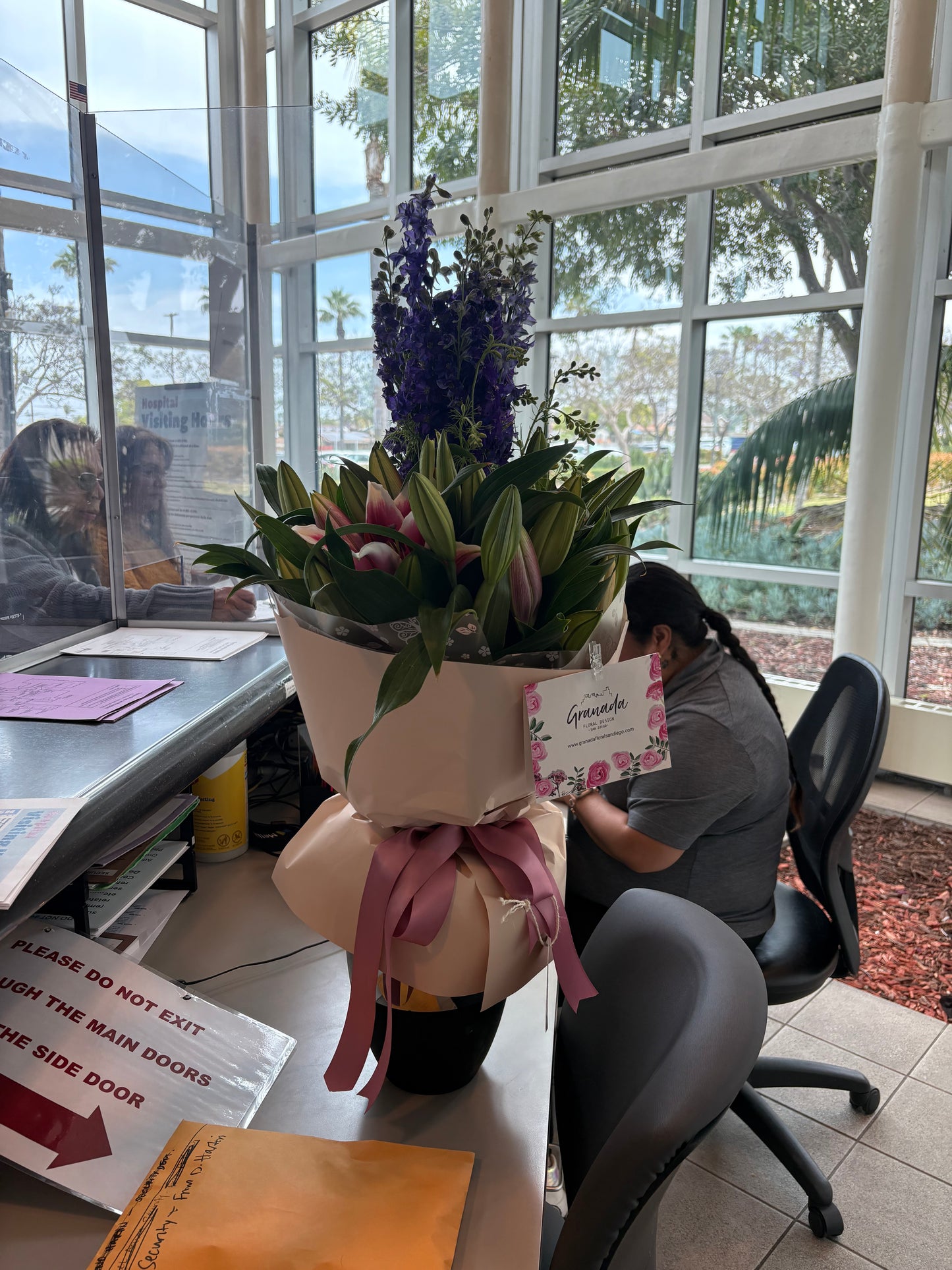 Luxury Lilies & Delphiniums Bouquet – Flower Delivery San Diego