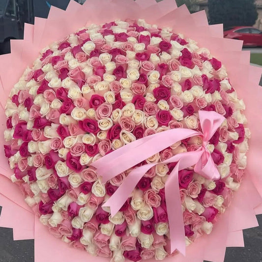 Granada Master Round Bouquet | Luxury Hand-Tied Bouquet 50 to 300 Flowers San Diego