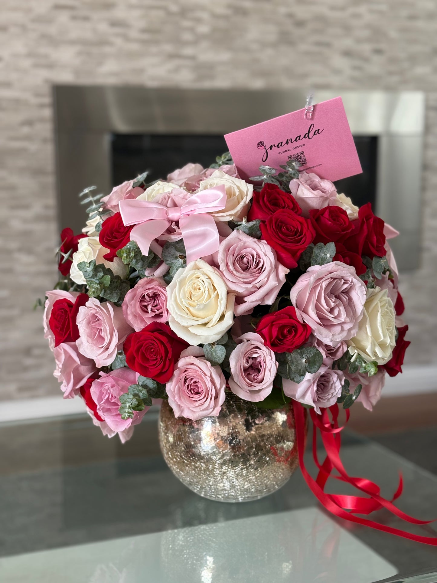 Bubble flowers in vase