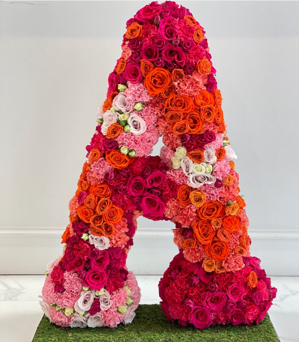 Standing floral Numbers AND letters