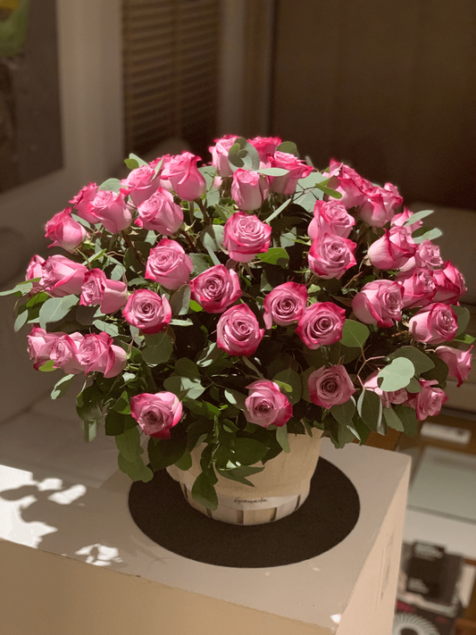 Granada Dome Exuberant Flower Basket | Luxury Mixed Floral Arrangement San Diego