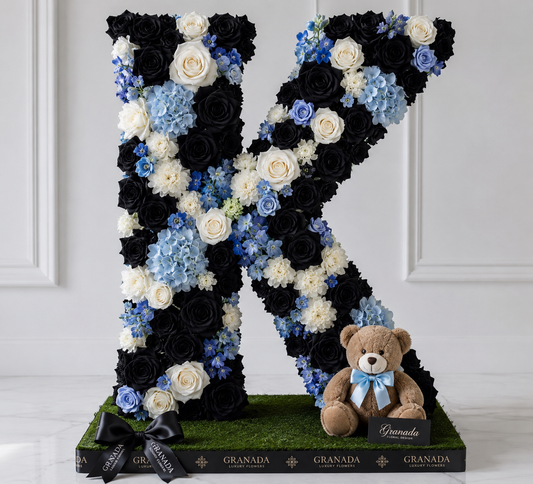 Granada Standing Floral Numbers & Letters | Luxury Flower Sculpture San Diego