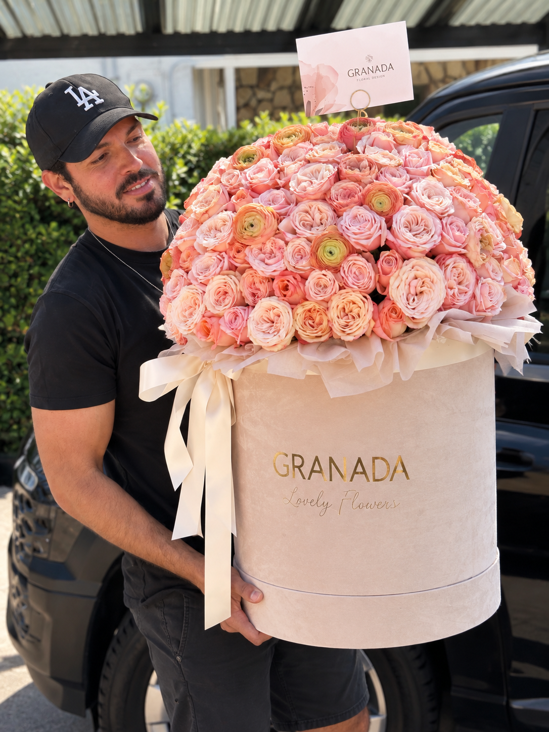 Granada Dome Fantastic Jumbo Flower Box | Luxury Oversized Floral Arrangement San Diego
