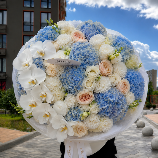 Russian-Style Flower Arrangement | Hydrangeas & Roses Bouquet San Diego – Granada Floral