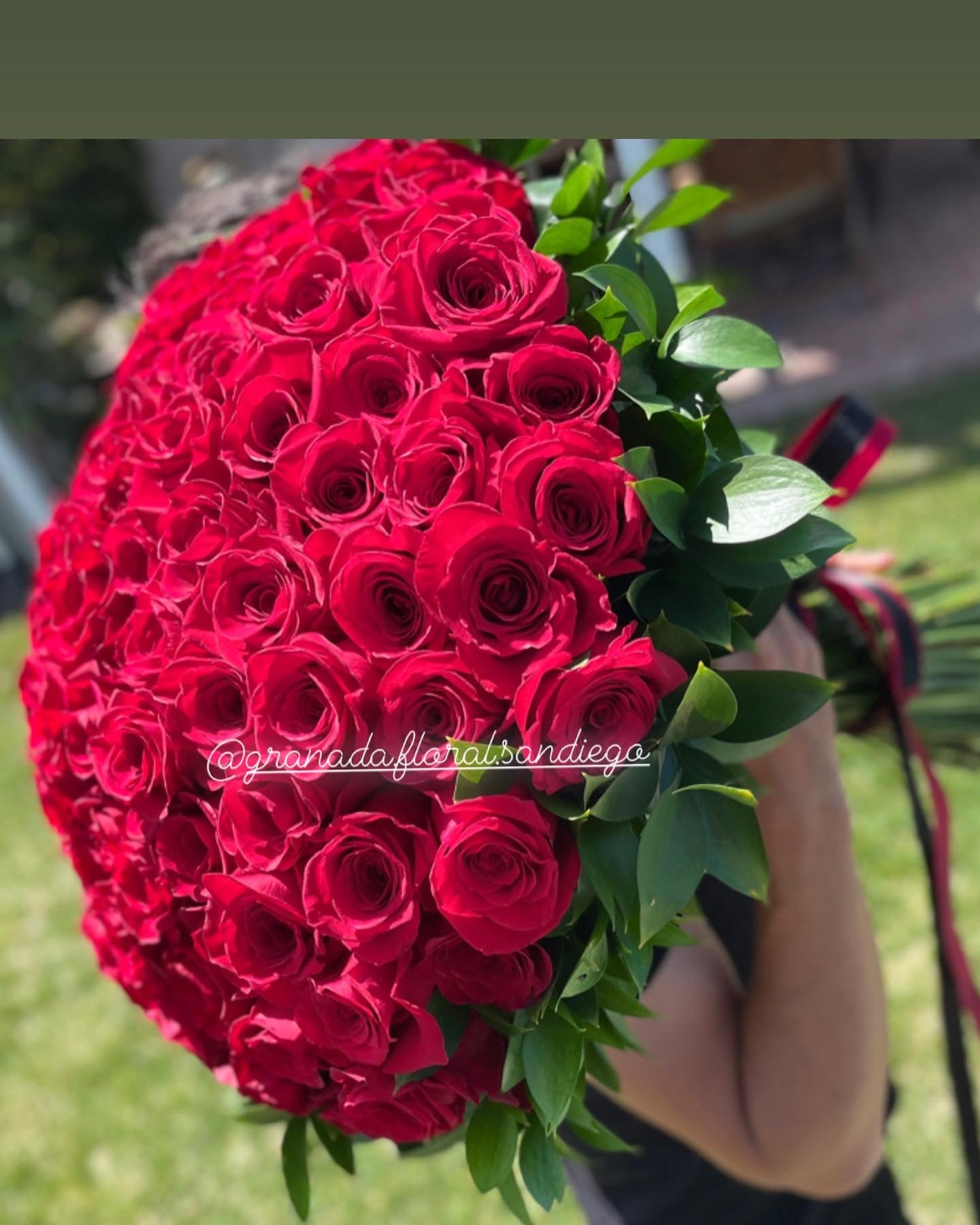 Granada Standing Rose Bouquet | Luxury Gala Rose Arrangement San Diego