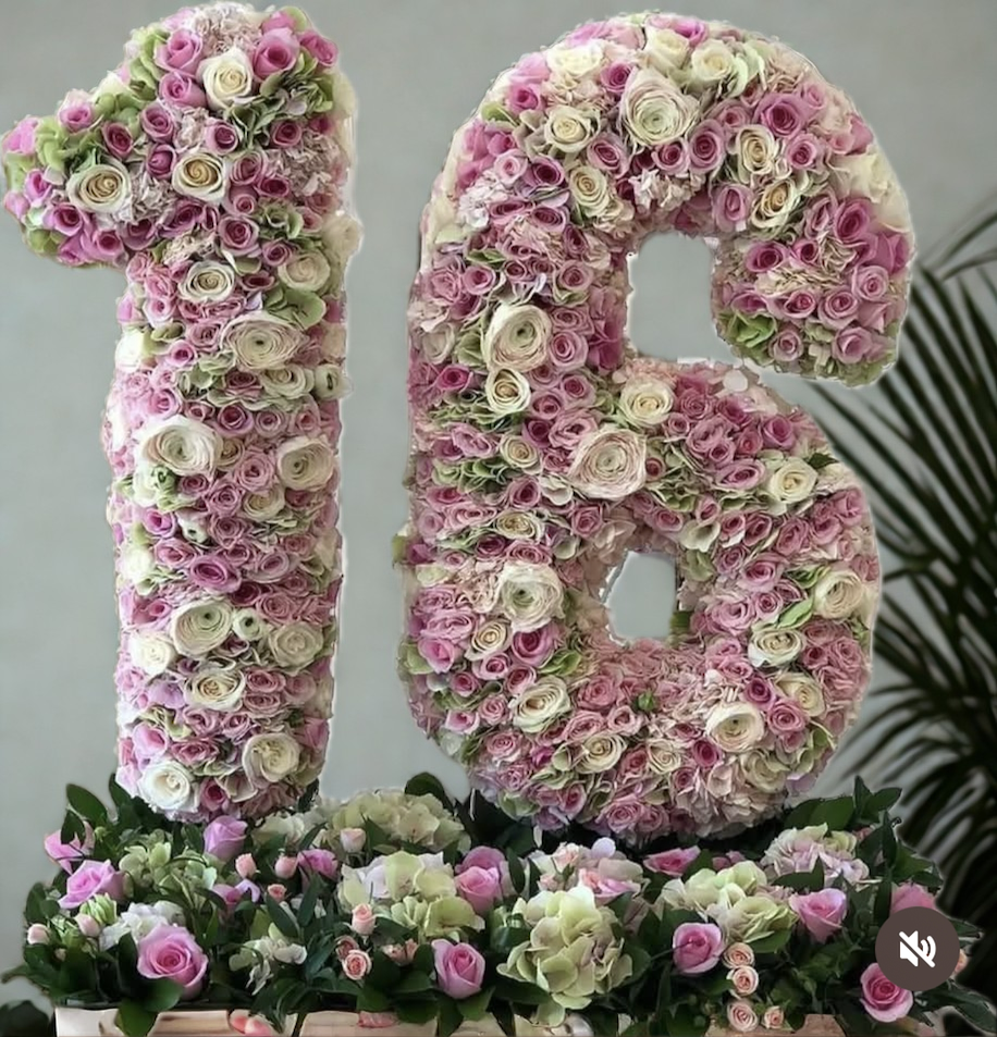 ARTISTIC FLORAL LETTERS & NUMBERS.