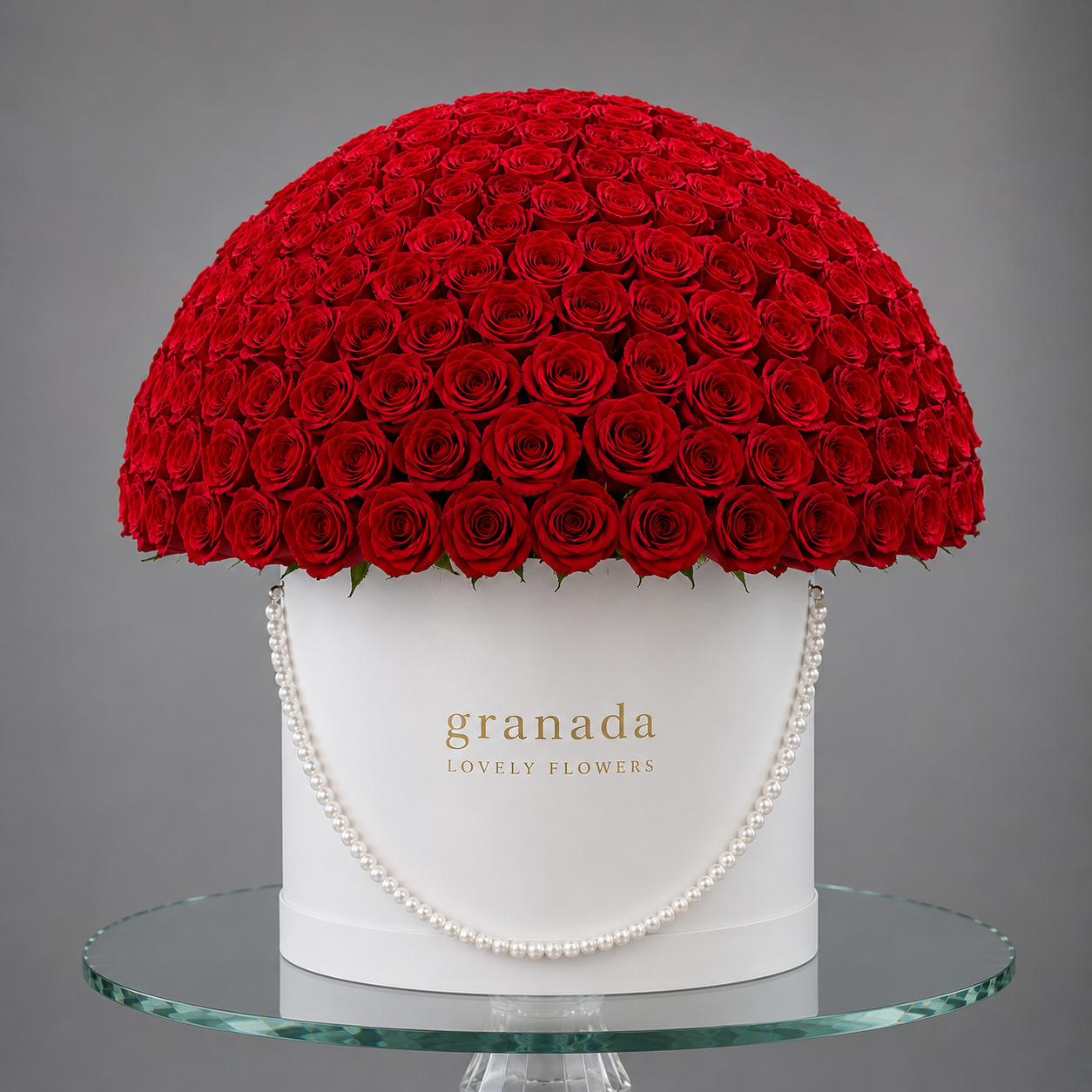 Luxury Birthday Flower Box San Diego | 50–100 Premium Roses in Black Hatbox – Granada Floral