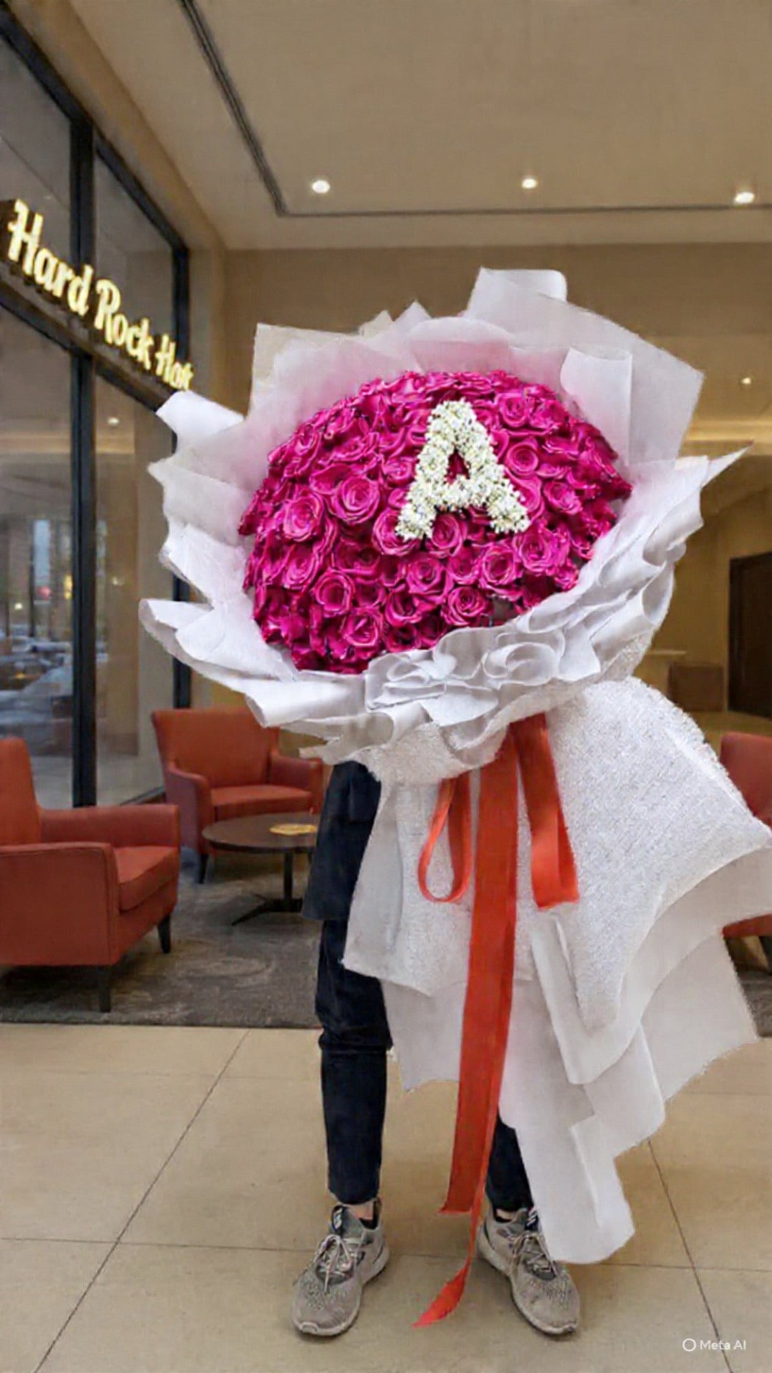 ❤️ Luxury Red Rose Bouquet with Personalized Initials (XL)