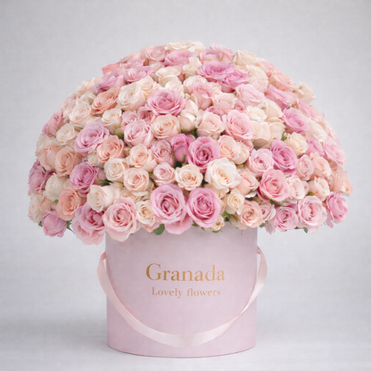 Granada Lovely Flowers – Edison Red & Pink Luxury Rose Box