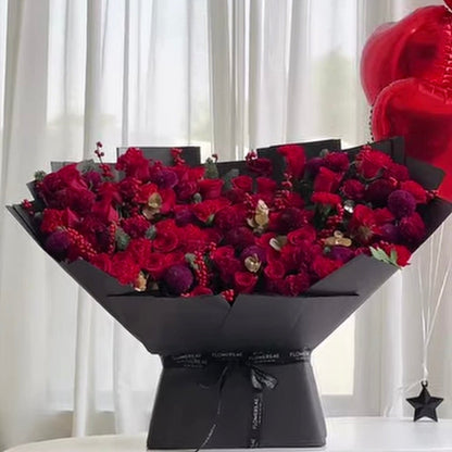 Elegant Pastel Bouquet – Luxurious Roses & Gerberas in Premium Wrapping