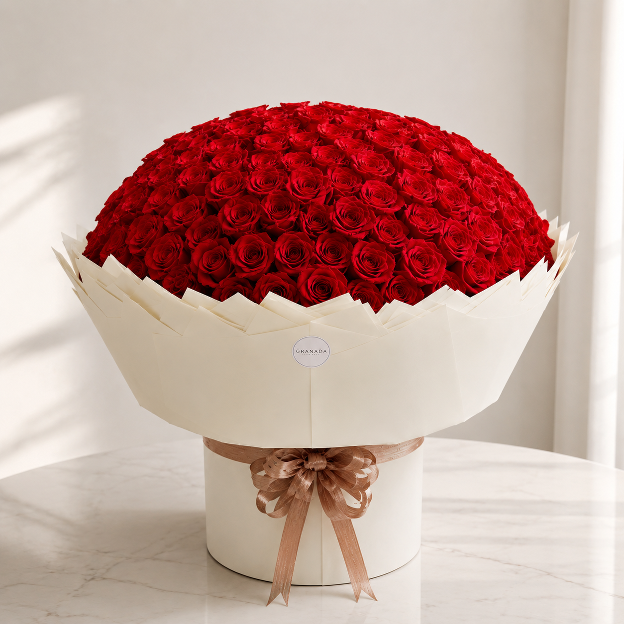 Grand Rose Dome – Massive Red Rose Arrangement | Same Day Delivery San Diego | Granada Floral