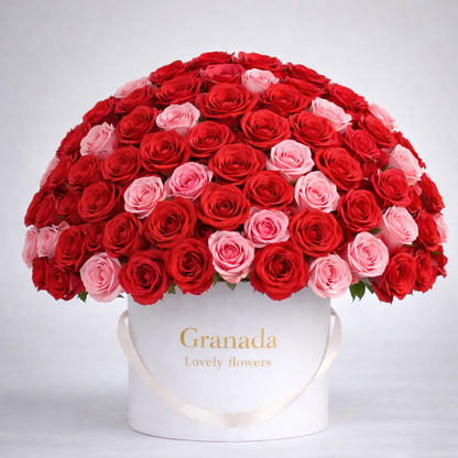Granada Lovely Flowers – Edison Red & Pink Luxury Rose Box