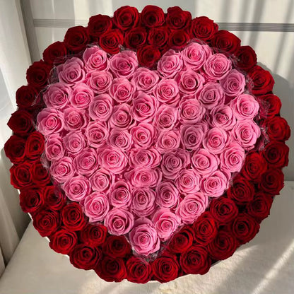 Luxury Red Rose Box – Heart Arrangement & Personalized Initials | Romantic Gift by Granada Floral San Diego