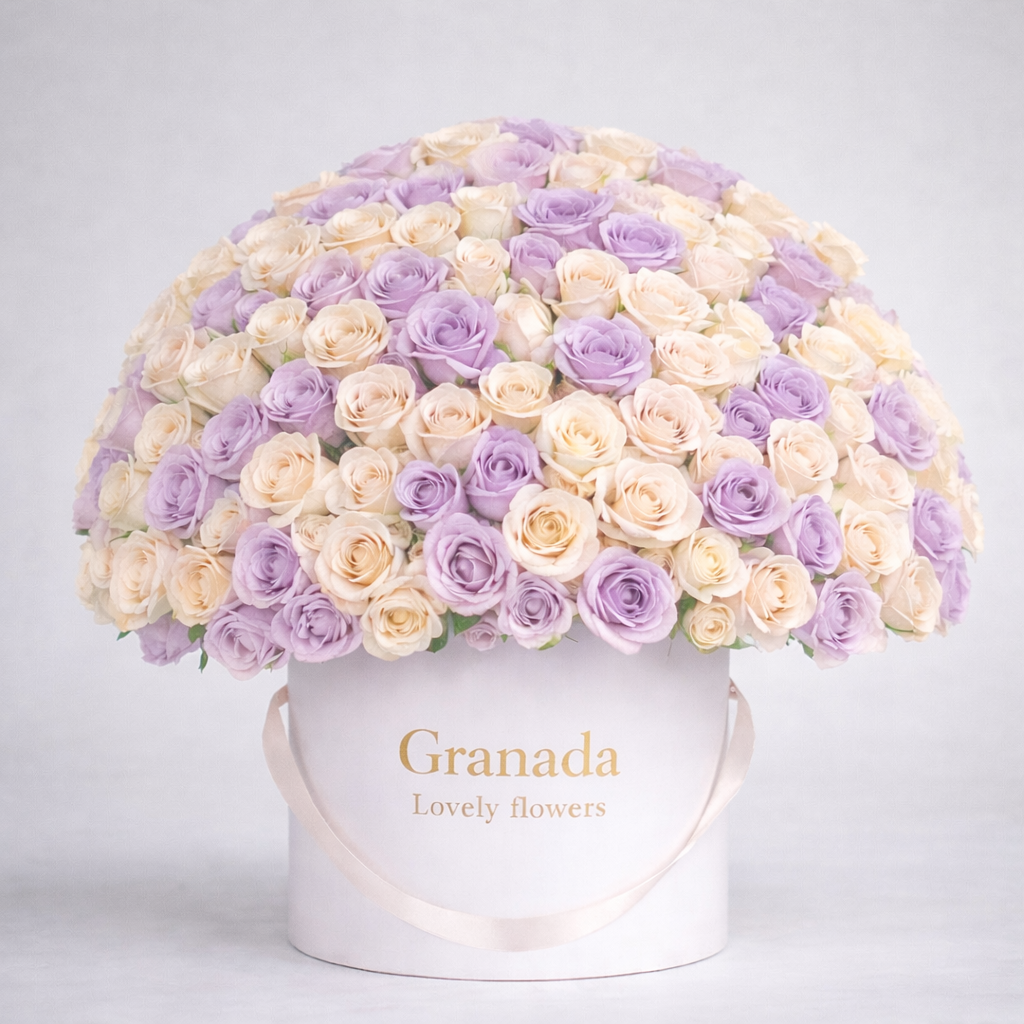 Granada Lovely Flowers – Edison Red & Pink Luxury Rose Box