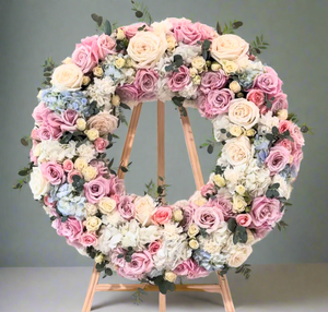 Wreath of Heaven Sympathy Standing wreath.