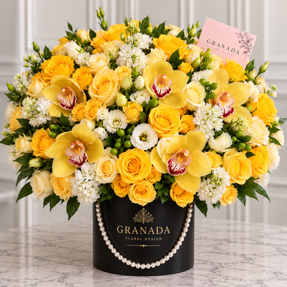 Blush Éternelle – Rose & Orchid Flower Box
