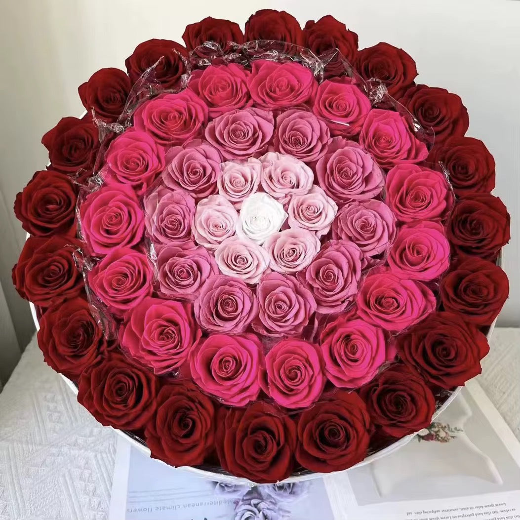 Luxury Red Rose Box – Heart Arrangement & Personalized Initials | Romantic Gift by Granada Floral San Diego