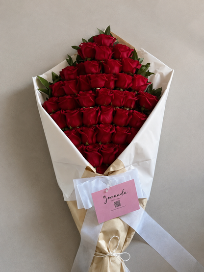 Diamond Rose Bouquet San Diego | Choose Your Colors | Hand-Tied in Artisan Paper – Granada Floral