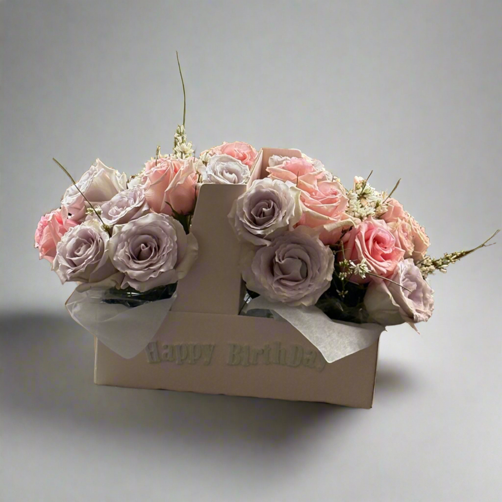 Customizable Birthday Floral Box - Choose Your Flower Colors | Granada Floral