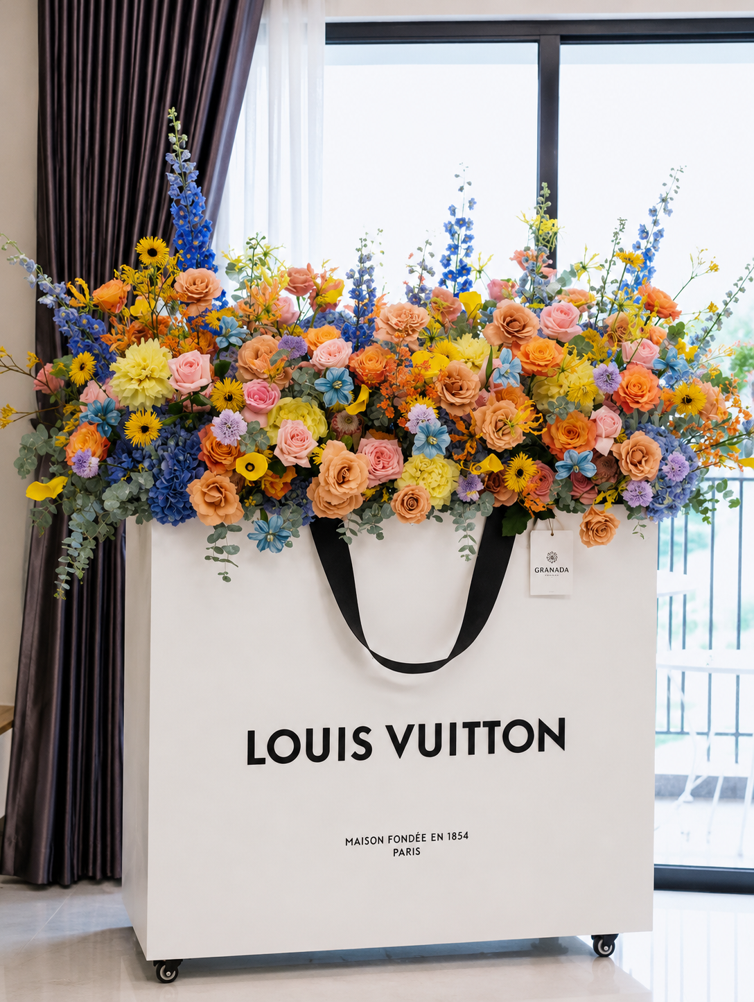 Luxury Couture Bag Floral Arrangement | Grand Statement Flowers San Diego
