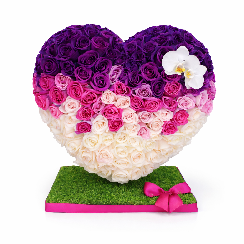 Red Roses Heart – Luxury Flower Delivery in San Diego