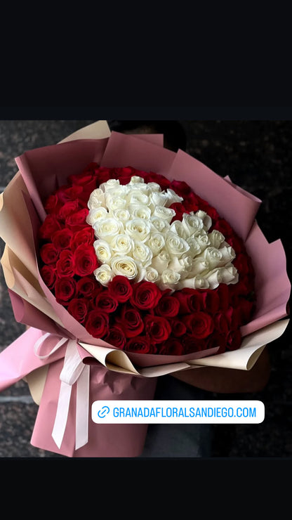 Ramo corazón/ Heart Master  round Hand Tied Bouquet