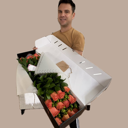 Luxury Flower Box with 24 Roses – Personalized Gift | Granada Floral San Diego