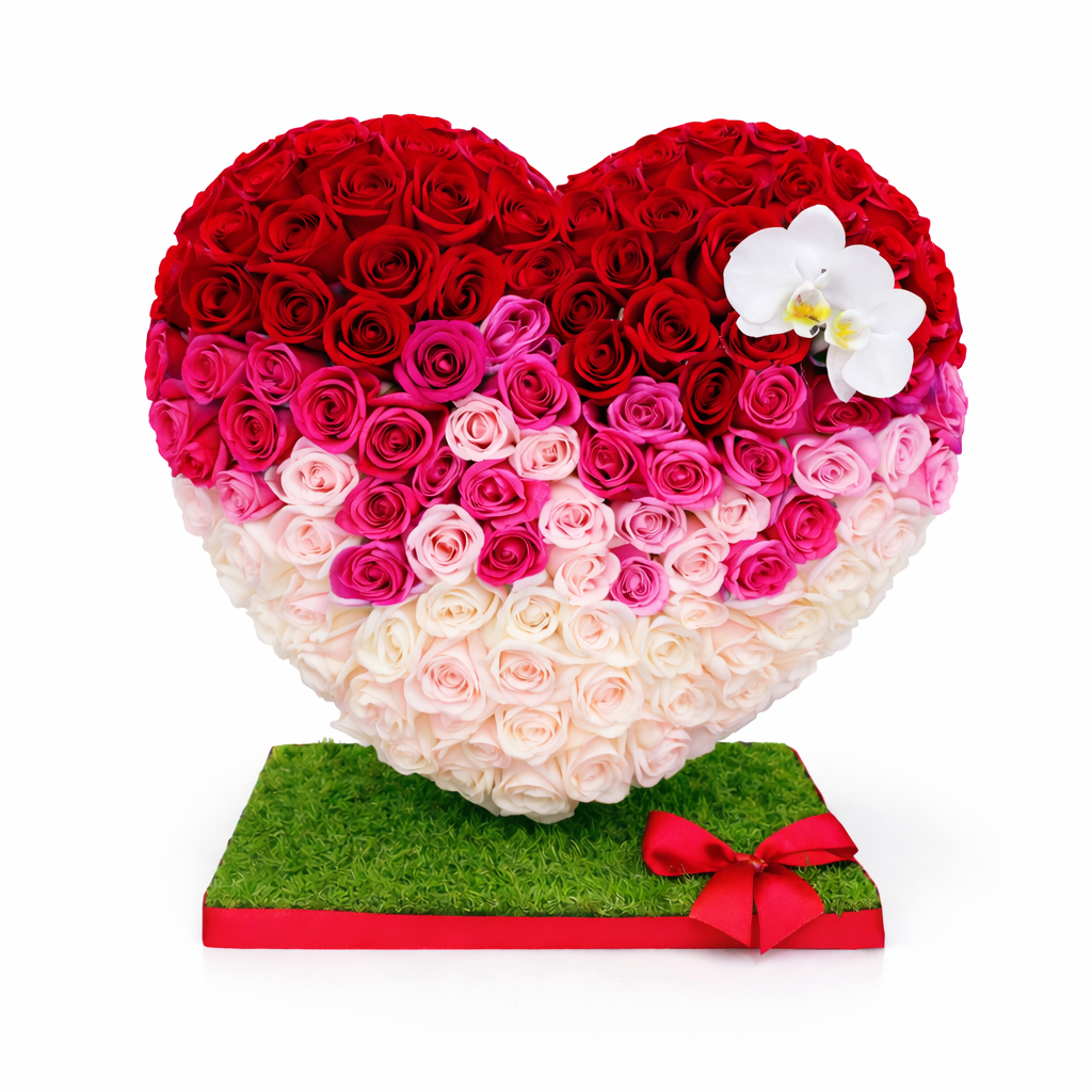 Red Roses Heart – Luxury Flower Delivery in San Diego