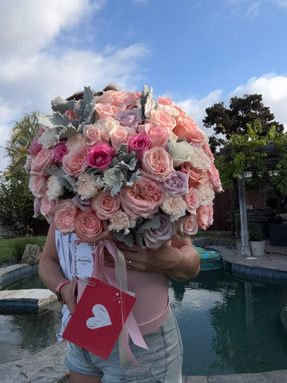 Luxury Pink Flower Box San Diego | Granada Floral Same-Day Delivery
