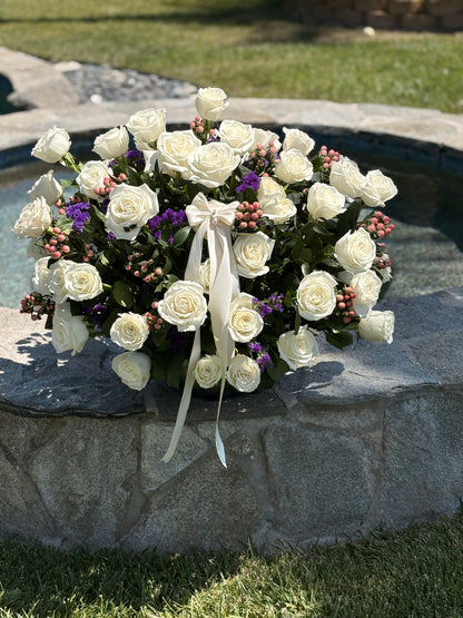 Granada Signature Luxury Rose Arrangement | Red, White, Pink & Yellow Roses | San Diego
