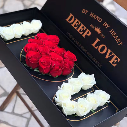 I ❤️U" Rose Box – Floral Love Message for Valentine's Day, Anniversaries, and Special Occasions