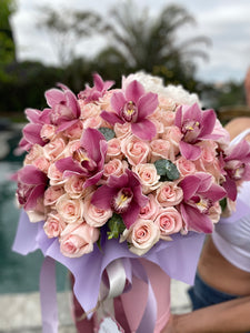 Signature Roses With Cymbidium Orchids