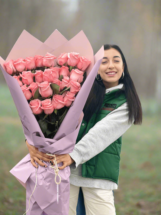 Fan of Roses Hand Tied bouquet