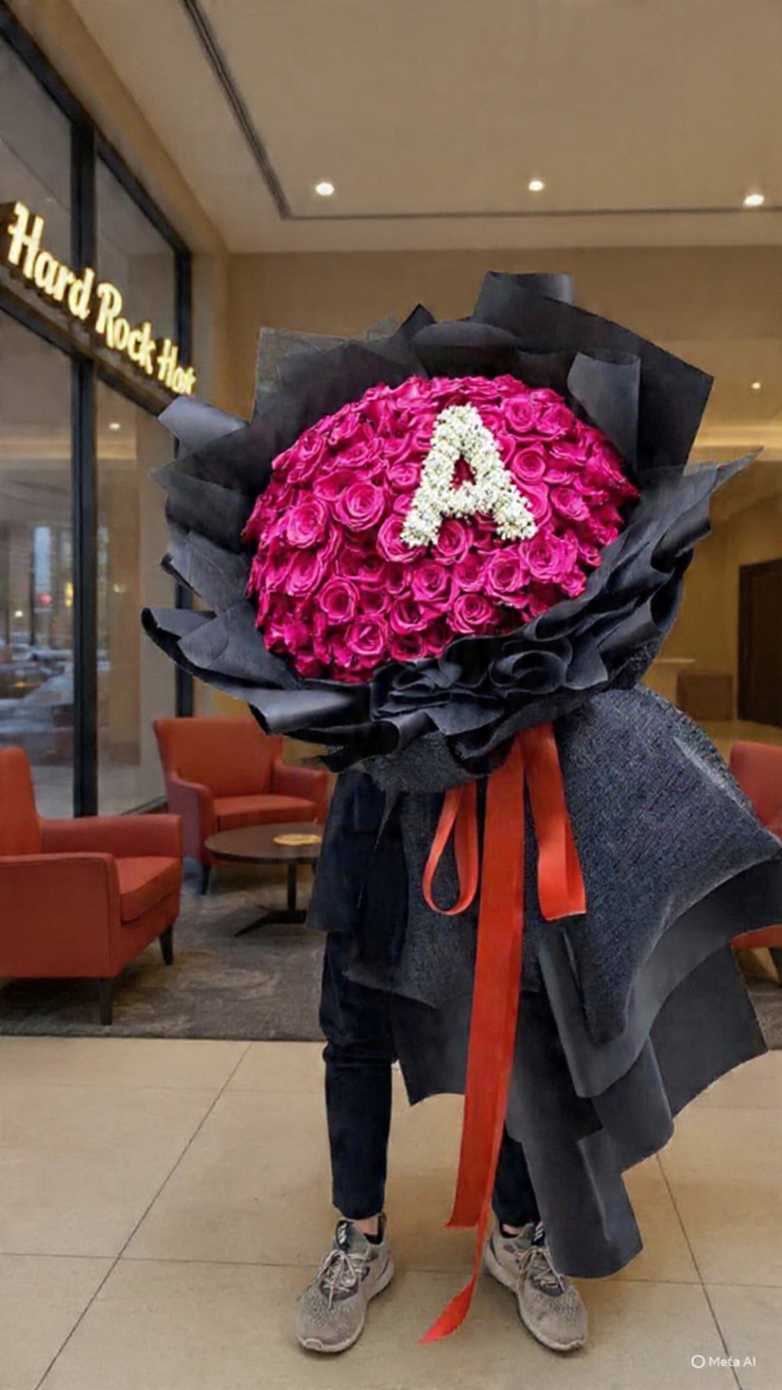 ❤️ Luxury Red Rose Bouquet with Personalized Initials (XL)