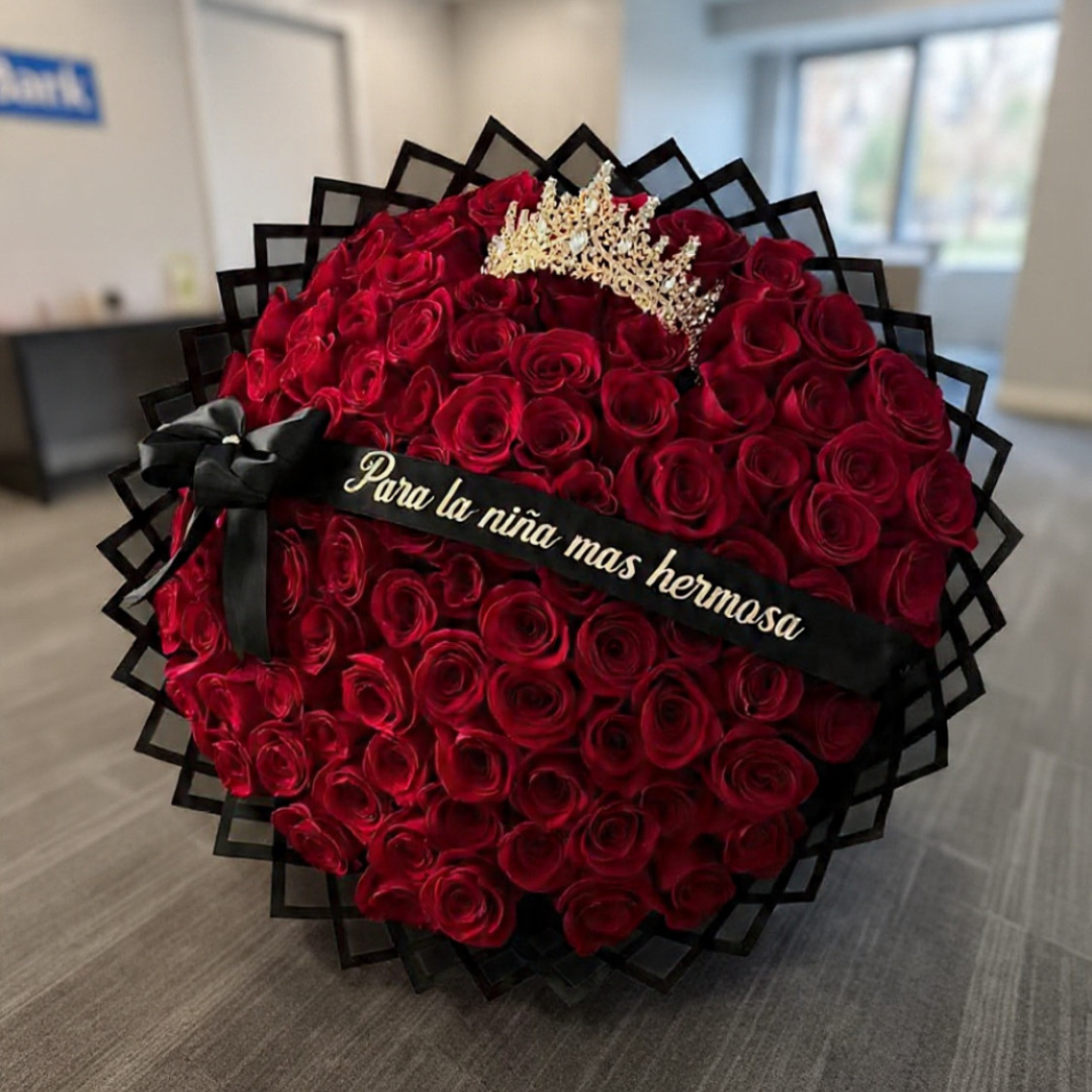 Granada Master Round Bouquet | Luxury Hand-Tied Bouquet 50 to 300 Flowers San Diego