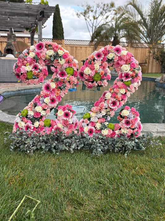 Standing floral Numbers AND letters