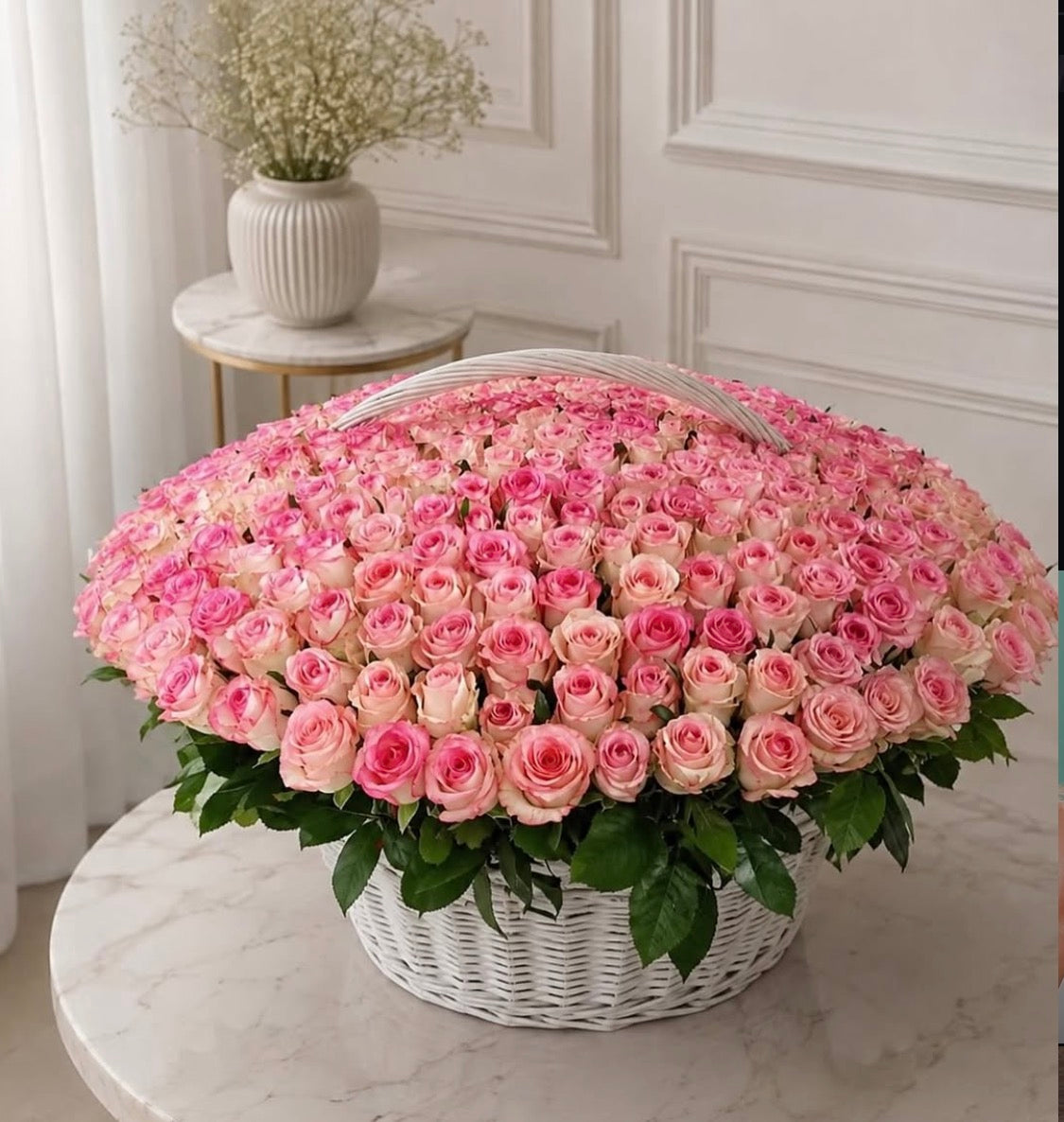 Signature Rose Basket San Diego | 50, 100 & 200 Roses | Custom Initial – Granada Floral