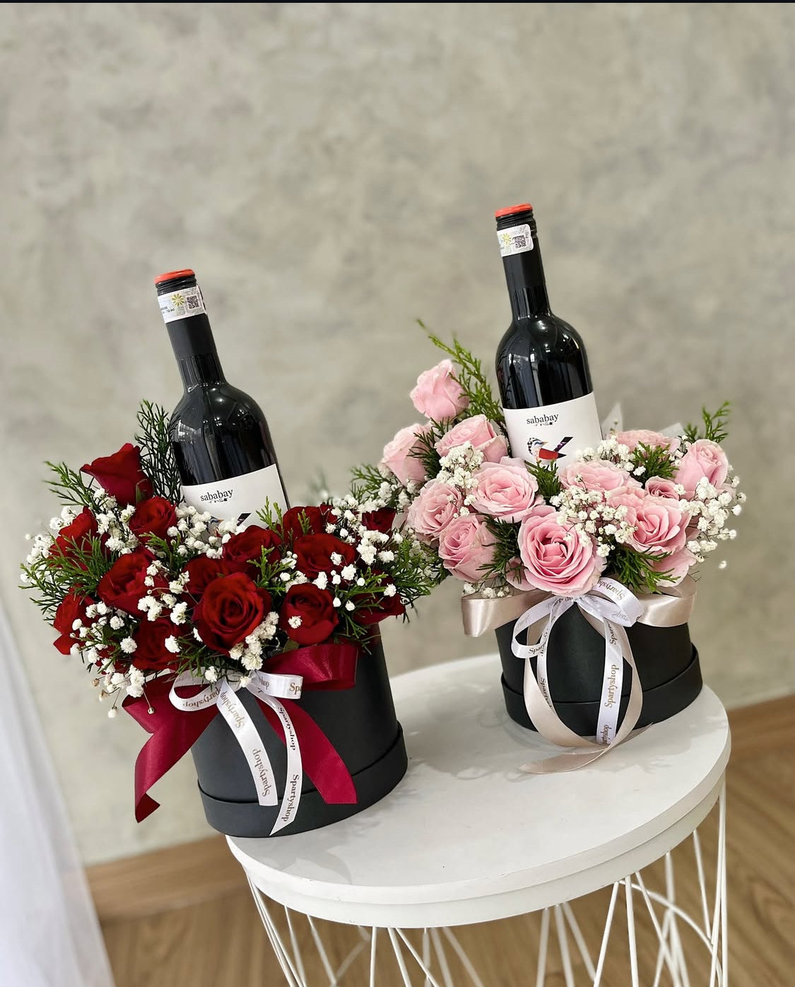 Floral wine gift Box