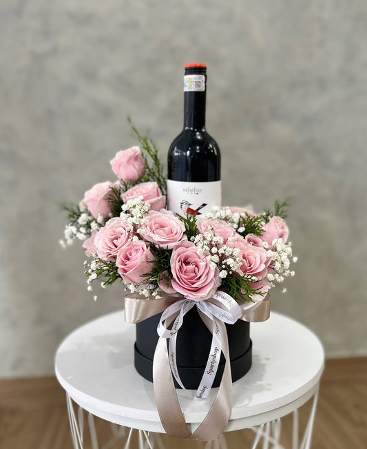 Floral wine gift Box