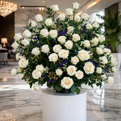 Granada Signature Luxury Rose Arrangement | Red, White, Pink & Yellow Roses | San Diego