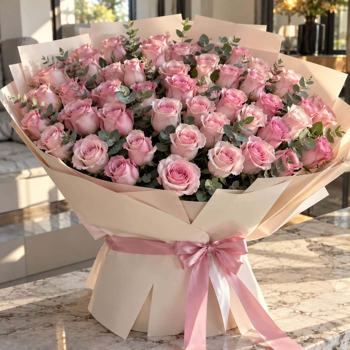 Elegant Pastel Rose Bouquet San Diego | Premium Roses Same-Day Delivery – Granada Floral