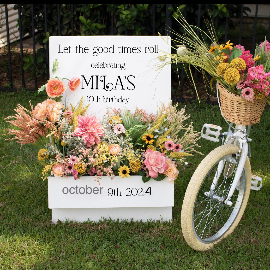 Custom Sign Floral Box Custom Flower Box Welcome Sign – Elegant Wedding & Event Decor ...