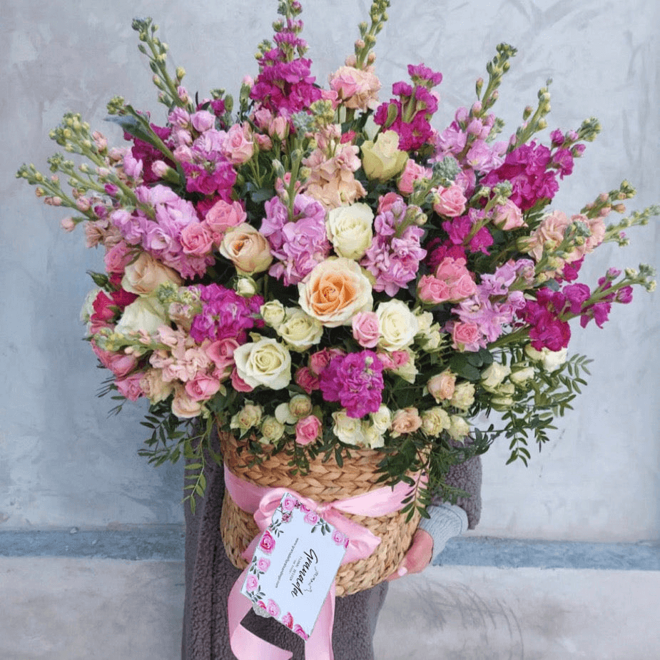 Occasion Garden mix flowers  Basket, The Perfect Gift for Every