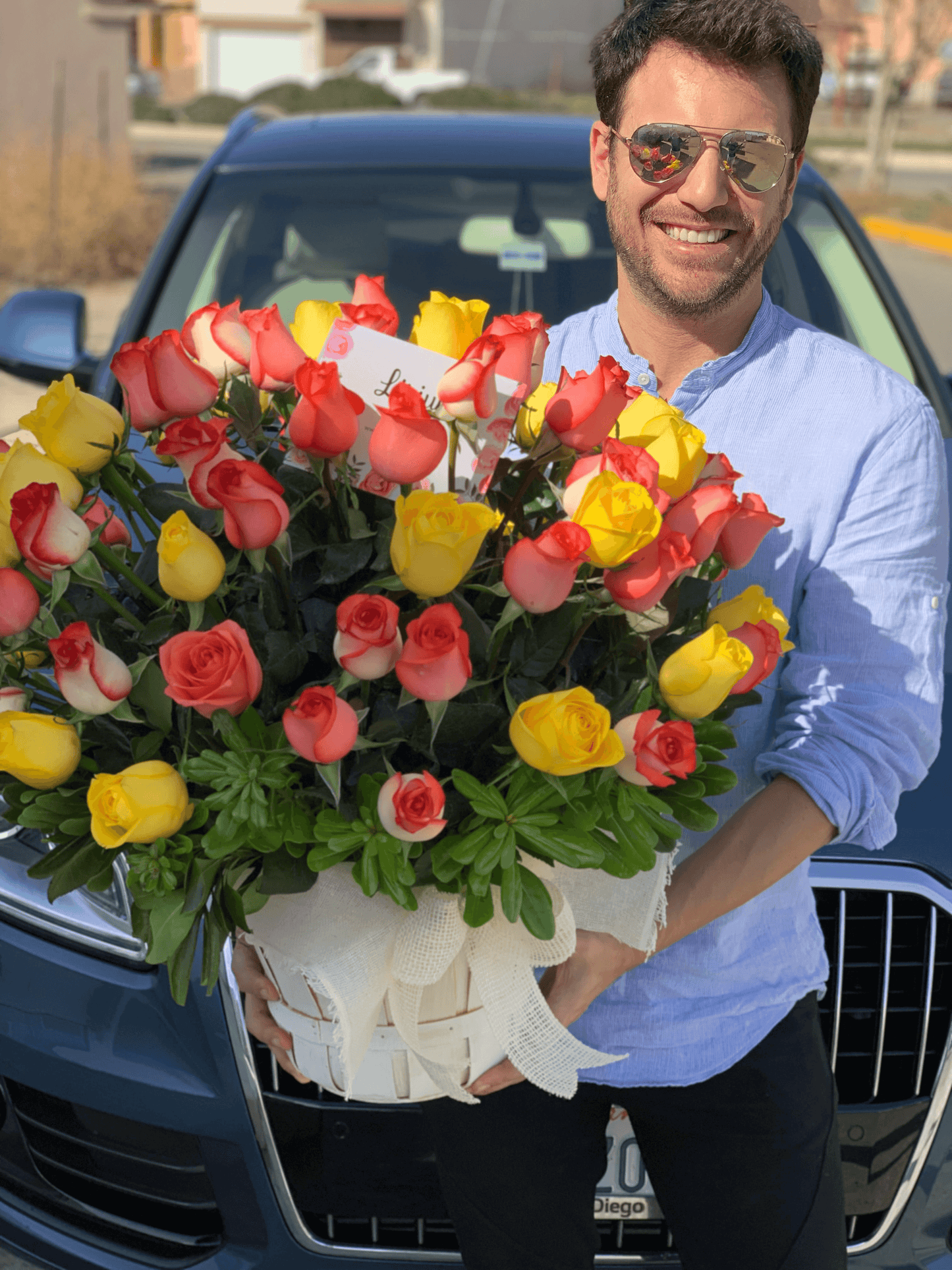 dome exuberant Flowers Basket