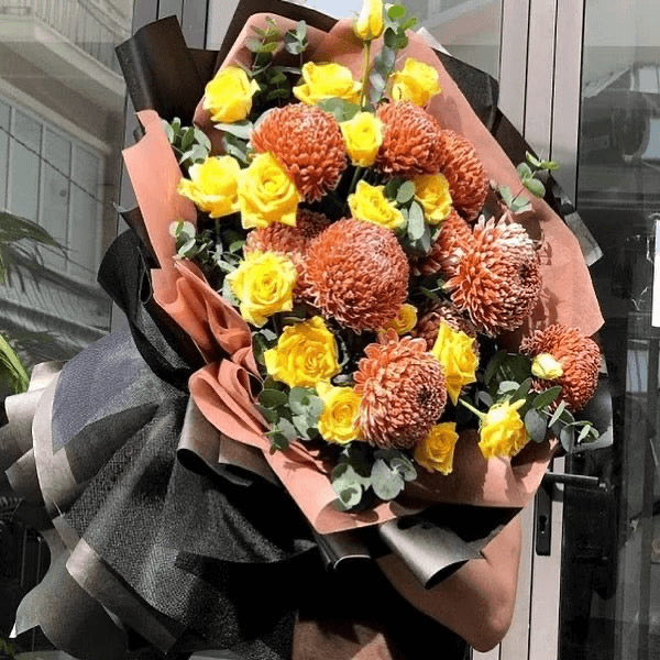 Bouquet Pompon long steams