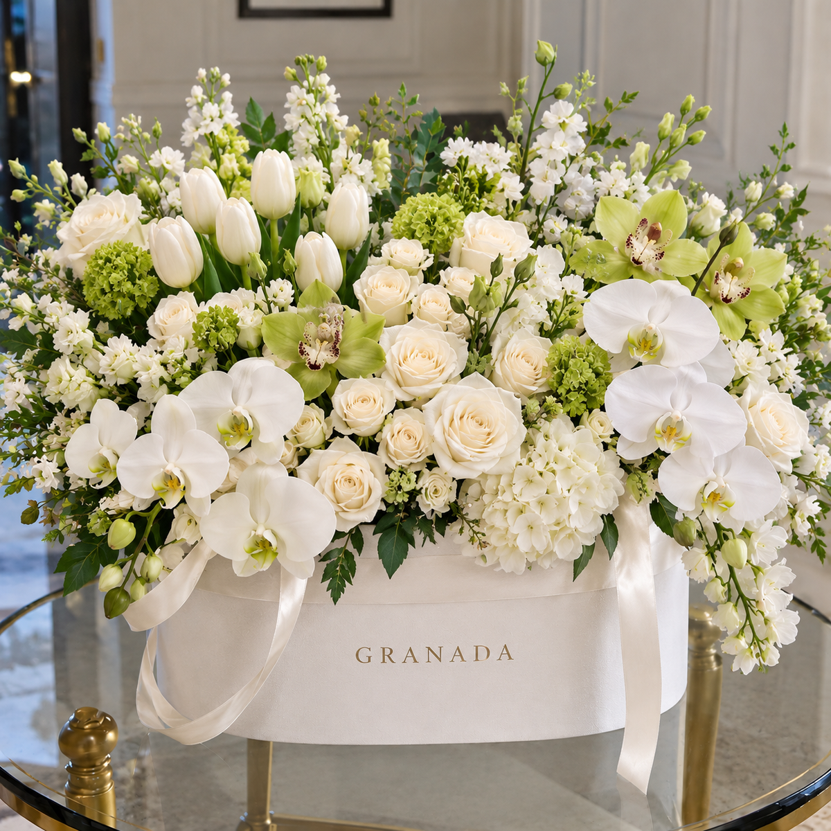 Oval Basket San Diego | Roses, Orchids & Spring Blooms – Granada Floral