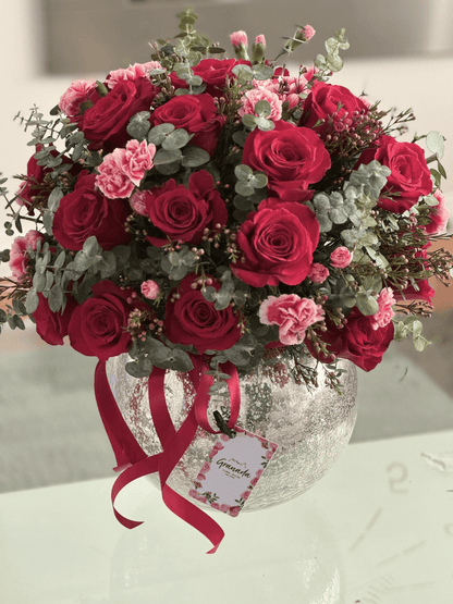 Bubble flowers in vase