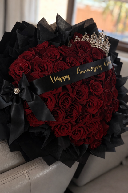 Granada Super Heart Rose Bouquet | 50, 75 & 100 Roses Heart Arrangement San Diego