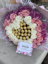 Custom Red chocolates hand tied bouquet