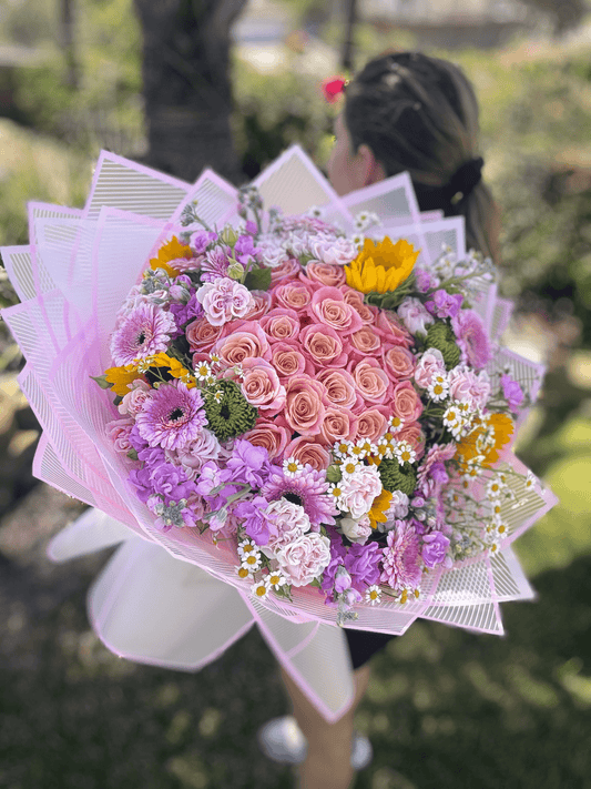 Vibrant Bouquet with Gerberas, Sunflowers, and Roses | Same Day Delivery in San Diego